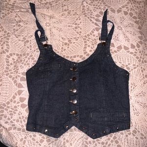 Denim cropped top